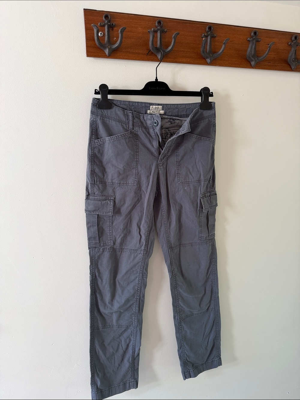 L.L. Bean Gray Women's Cargo Pants with Utility Pockets